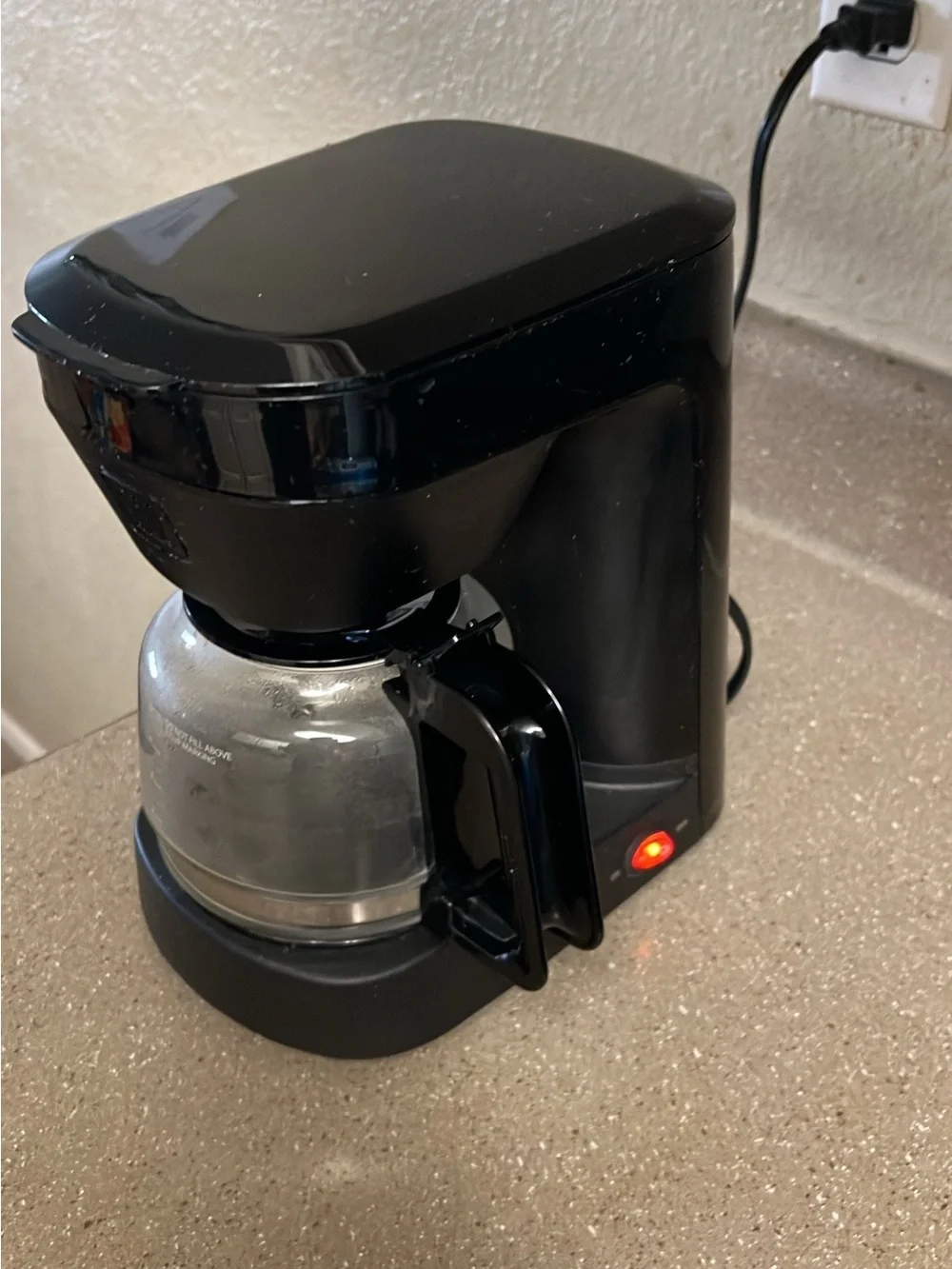 Classic Black Drip Coffee Maker with Glass Carafe